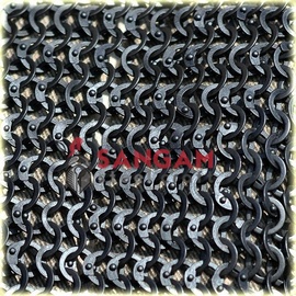 Sangamsteelcraft Chain Mail Roman Hamata 6 MM Round Riveted with Flat Warsar 